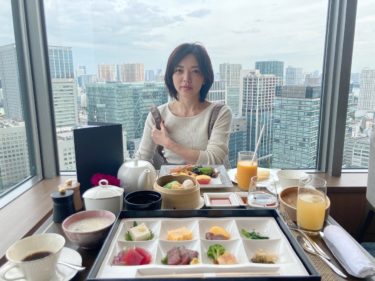 【クラブインターコンチネンタル】朝食も大満足!ジャパニーズブレックファーストと牛肉お粥に点心。