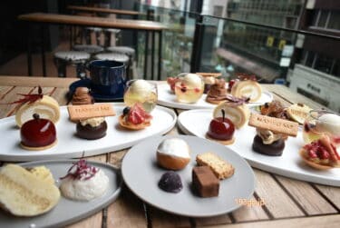 ハイアット セントリック 銀座 東京　並木通りのテラスで秋のアフタヌーンティー！りんご、栗、きのこ…旬の味覚ふんだん