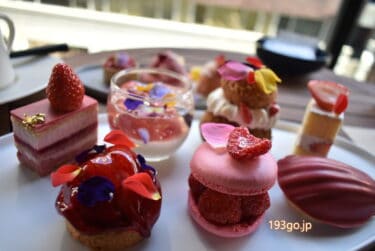 ハイアット セントリック 銀座 東京 春のアフタヌーンティーは花といちごで鮮やかピンク!並木通りのテラスでポカポカ