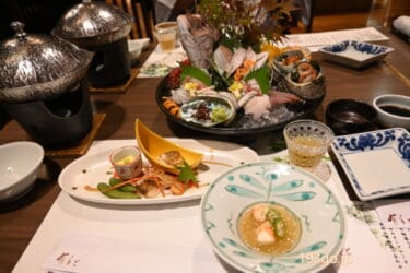 広島・宮島の老舗旅館「宮島グランドホテル有もと」夕食は懐石料理　嬉しい海鮮尽くし！瀬戸内海の旬の幸