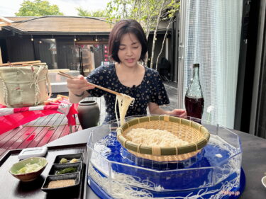 埼玉の日帰り温泉「温泉と発酵 おふろcafe 白寿の湯」テラスで流しそうめん＆湯あがりラウンジ体験